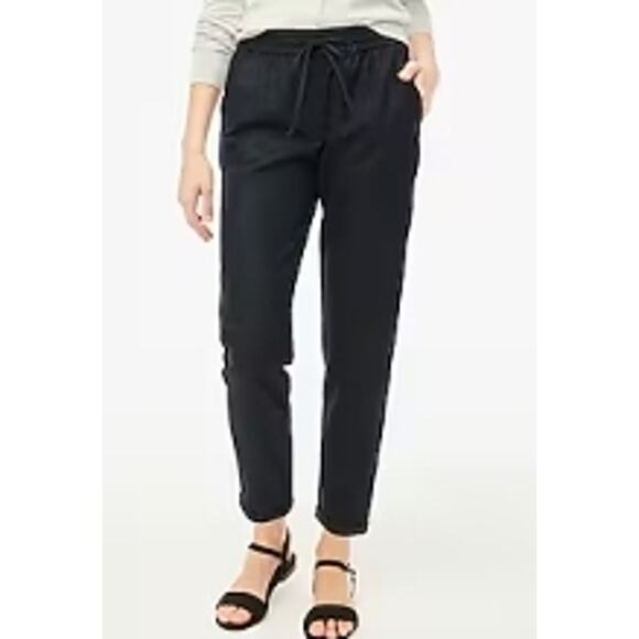 J. Crew Factory Linen-Cotton Blend Drawstring Pant Size 4P NWT - Picture 1 of 8